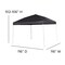 Emma and Oliver Tamar 8'x8' Weather Resistant, UV Coated Pop Up Canopy Tent with Reinforced Corners, Height Adjustable Frame and Carry Bag
